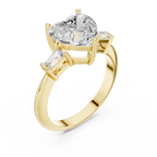 3.35 Carat Heart Cut Lab-Grown Diamond Solitaire Ring in 14K / 18K Gold , VVS1 Clarity – SGL Certified