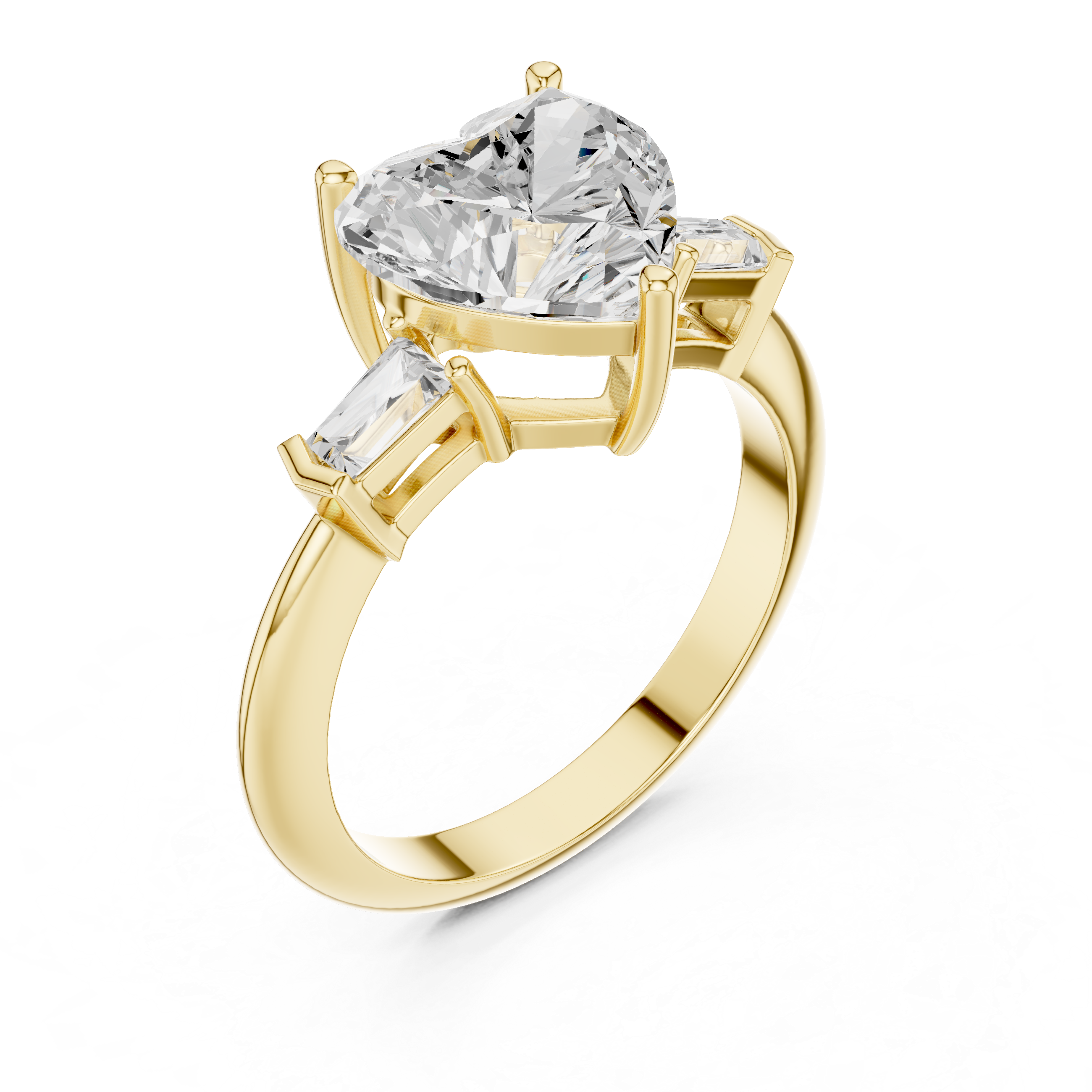 3.35 Carat Heart Cut Lab-Grown Diamond Solitaire Ring in 14K / 18K Gold , VVS1 Clarity – SGL Certified