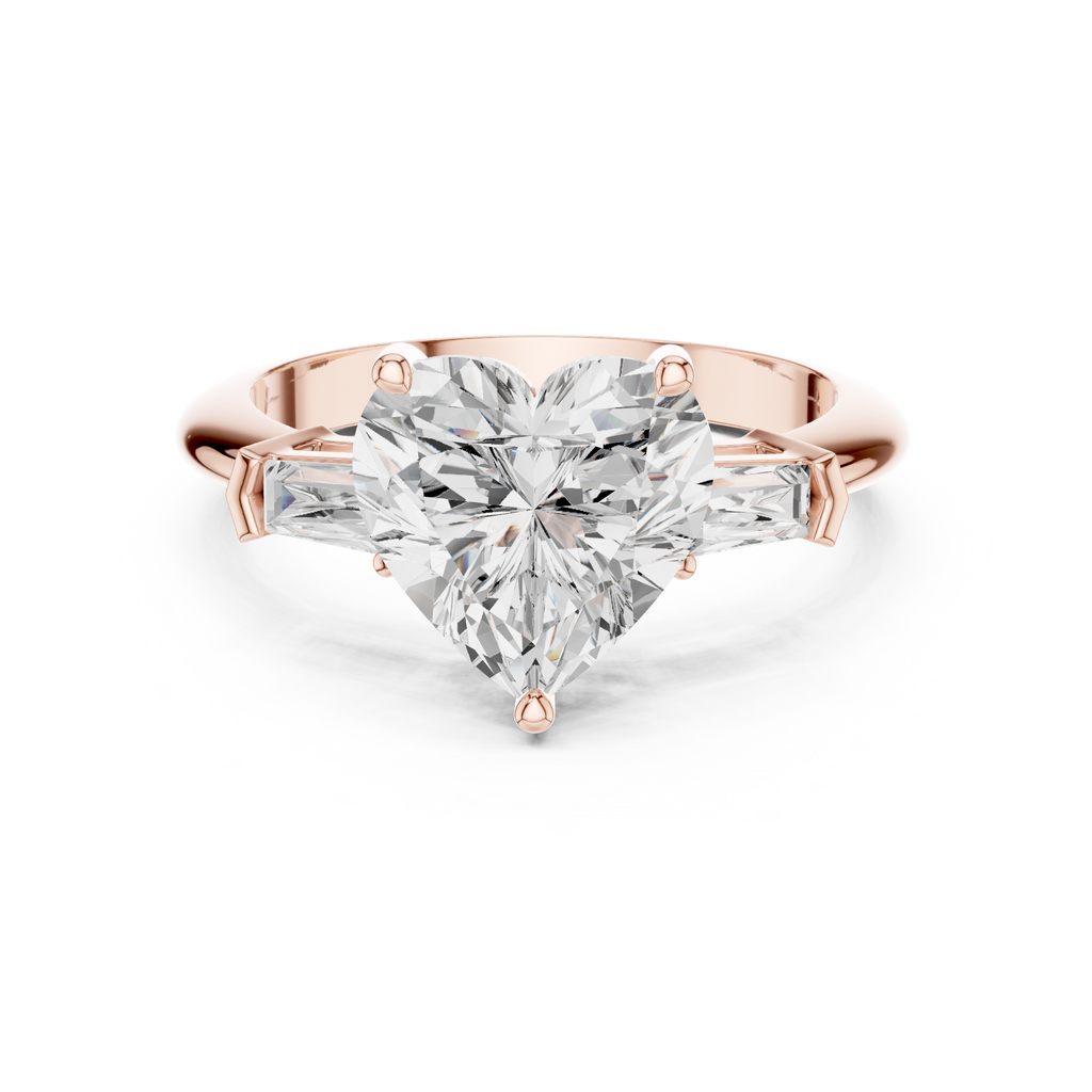 3.35 Carat Heart Cut Lab-Grown Diamond Solitaire Ring in 14K / 18K Gold , VVS1 Clarity – SGL Certified