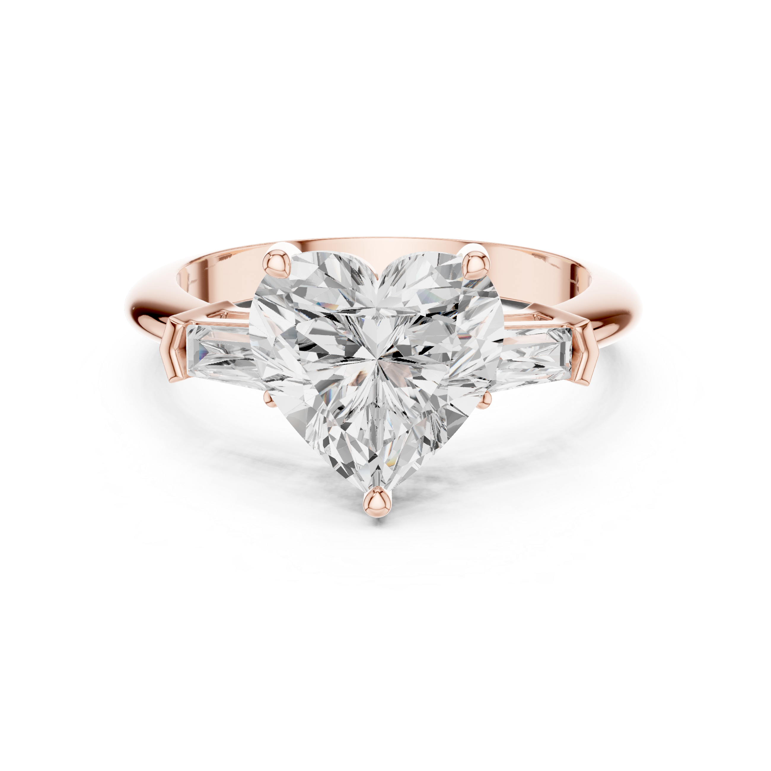 3.35 Carat Heart Cut Lab-Grown Diamond Solitaire Ring in 14K / 18K Gold , VVS1 Clarity – SGL Certified
