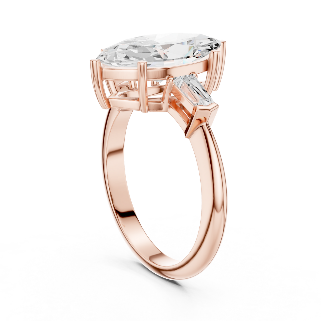 3.35 Carat Marquise Cut Lab-Grown Diamond Solitaire Ring in 14K / 18K Gold , VVS1 Clarity – SGL Certified