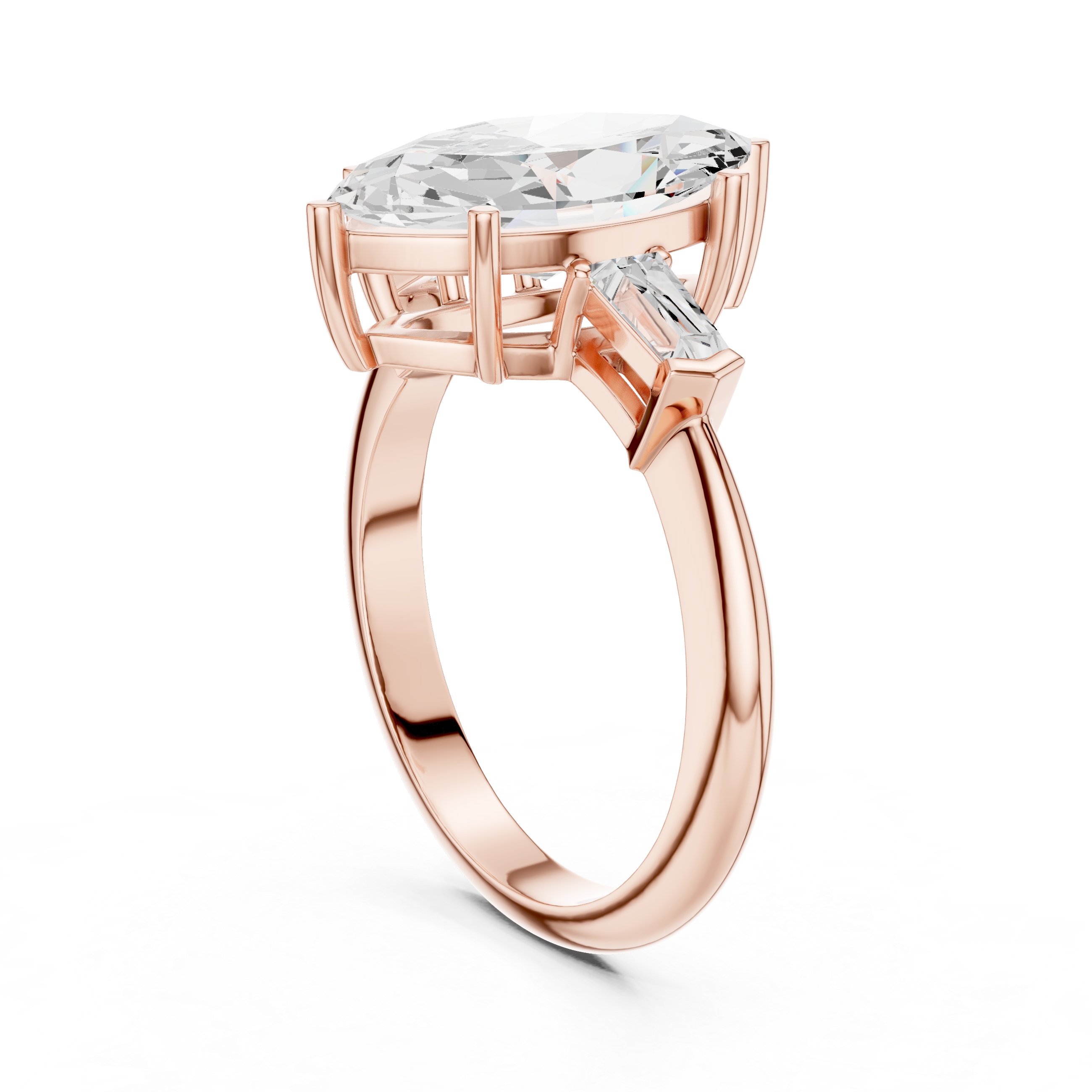 3.35 Carat Marquise Cut Lab-Grown Diamond Solitaire Ring in 14K / 18K Gold , VVS1 Clarity – SGL Certified