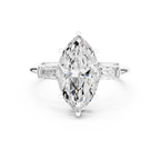 3.35 Carat Marquise Cut Lab-Grown Diamond Solitaire Ring in 14K / 18K Gold , VVS1 Clarity – SGL Certified