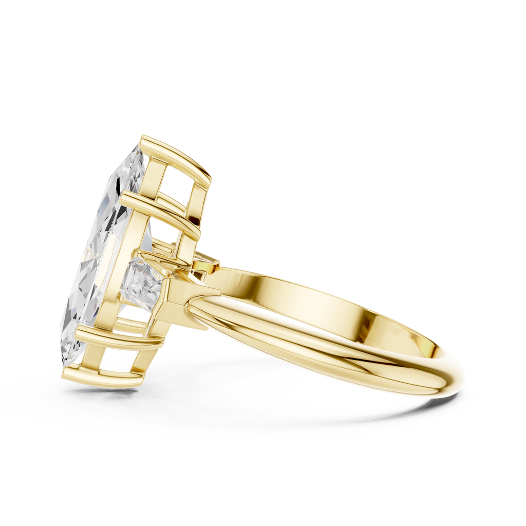 3.35 Carat Marquise Cut Lab-Grown Diamond Solitaire Ring in 14K / 18K Gold , VVS1 Clarity – SGL Certified