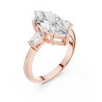 3.35 Carat Marquise Cut Lab-Grown Diamond Solitaire Ring in 14K / 18K Gold , VVS1 Clarity – SGL Certified