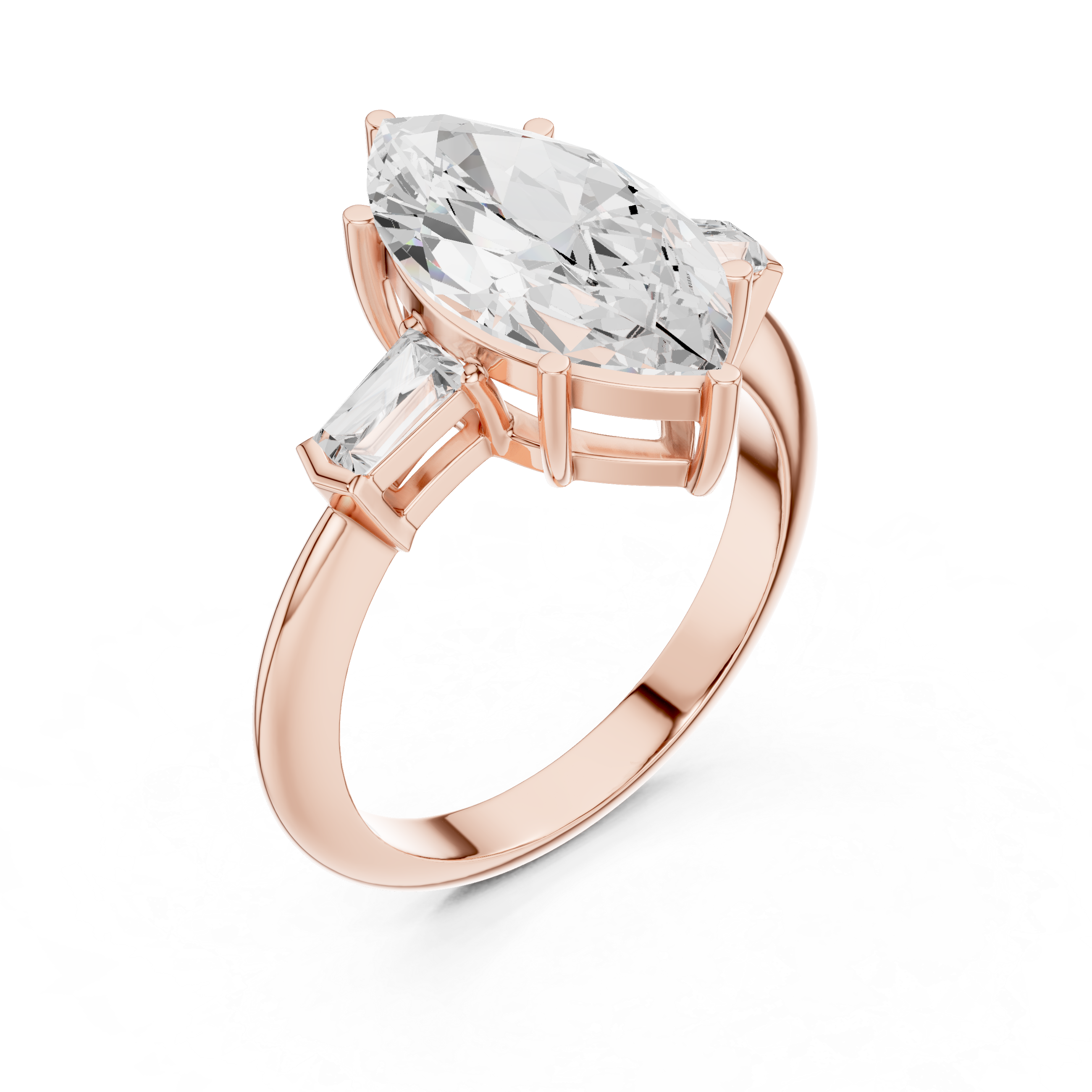 3.35 Carat Marquise Cut Lab-Grown Diamond Solitaire Ring in 14K / 18K Gold , VVS1 Clarity – SGL Certified
