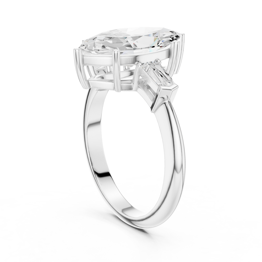 3.35 Carat Marquise Cut Lab-Grown Diamond Solitaire Ring in 14K / 18K Gold , VVS1 Clarity – SGL Certified