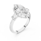 3.35 Carat Marquise Cut Lab-Grown Diamond Solitaire Ring in 14K / 18K Gold , VVS1 Clarity – SGL Certified