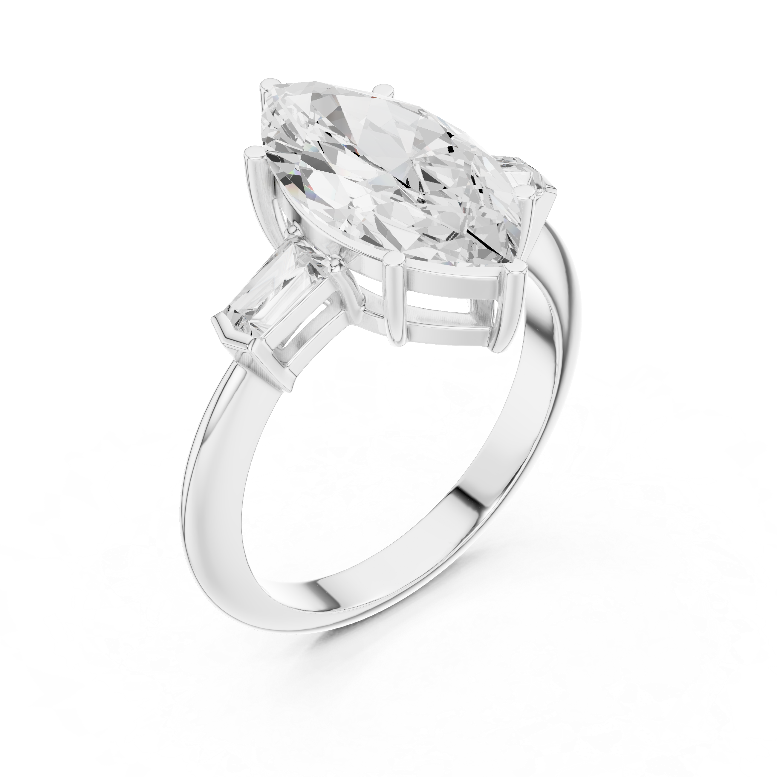 3.35 Carat Marquise Cut Lab-Grown Diamond Solitaire Ring in 14K / 18K Gold , VVS1 Clarity – SGL Certified