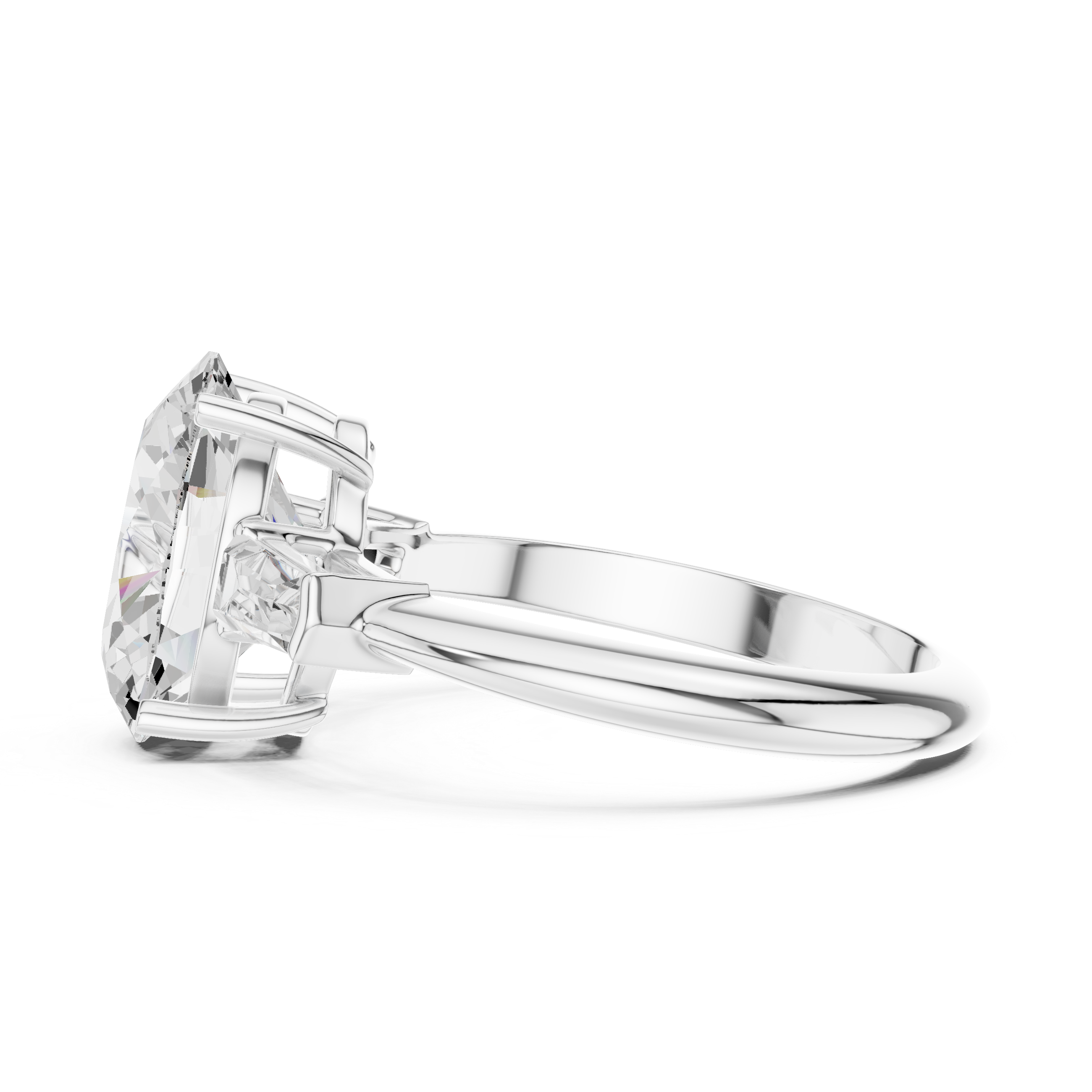 3.35 Carat Oval Cut Lab-Grown Diamond Solitaire Ring in 14K / 18K Gold , VVS1 Clarity – SGL Certified