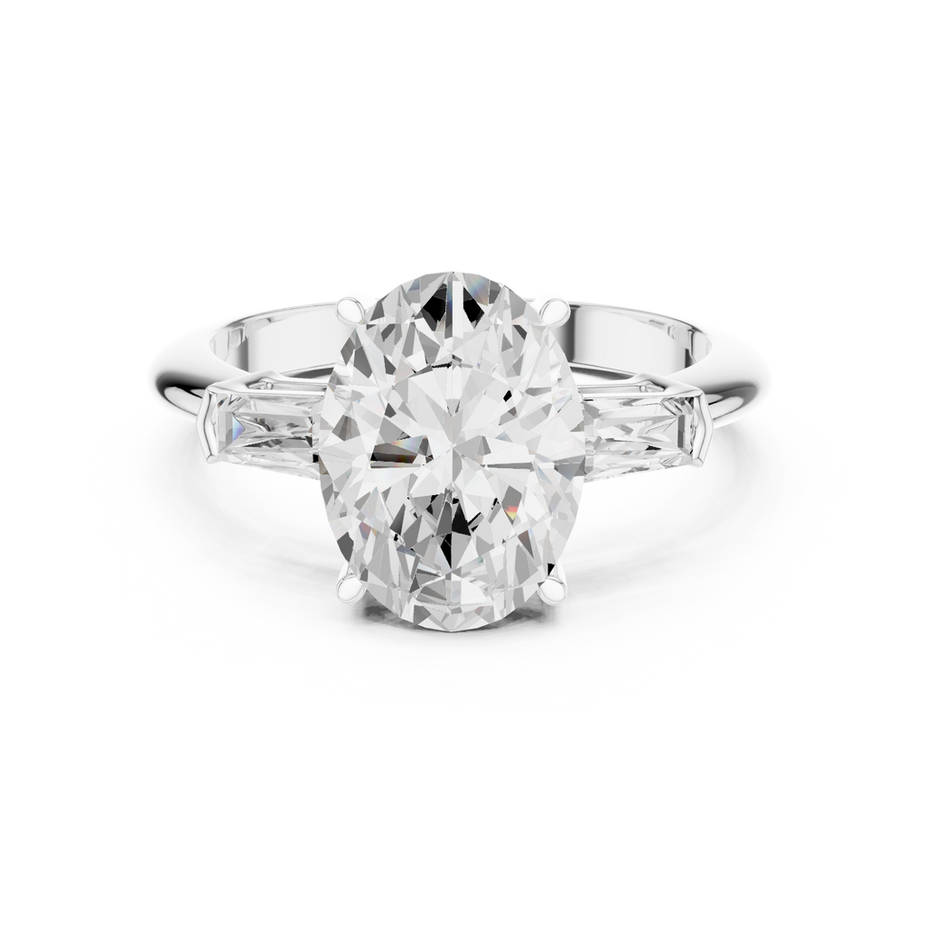 3.35 Carat Oval Cut Lab-Grown Diamond Solitaire Ring in 14K / 18K Gold , VVS1 Clarity – SGL Certified