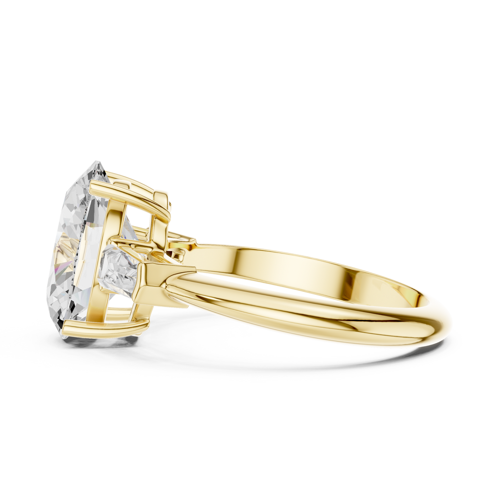 3.35 Carat Oval Cut Lab-Grown Diamond Solitaire Ring in 14K / 18K Gold , VVS1 Clarity – SGL Certified