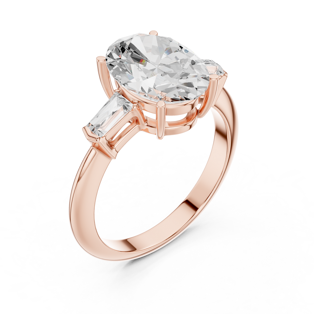3.35 Carat Oval Cut Lab-Grown Diamond Solitaire Ring in 14K / 18K Gold , VVS1 Clarity – SGL Certified