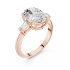 3.35 Carat Oval Cut Lab-Grown Diamond Solitaire Ring in 14K / 18K Gold , VVS1 Clarity – SGL Certified