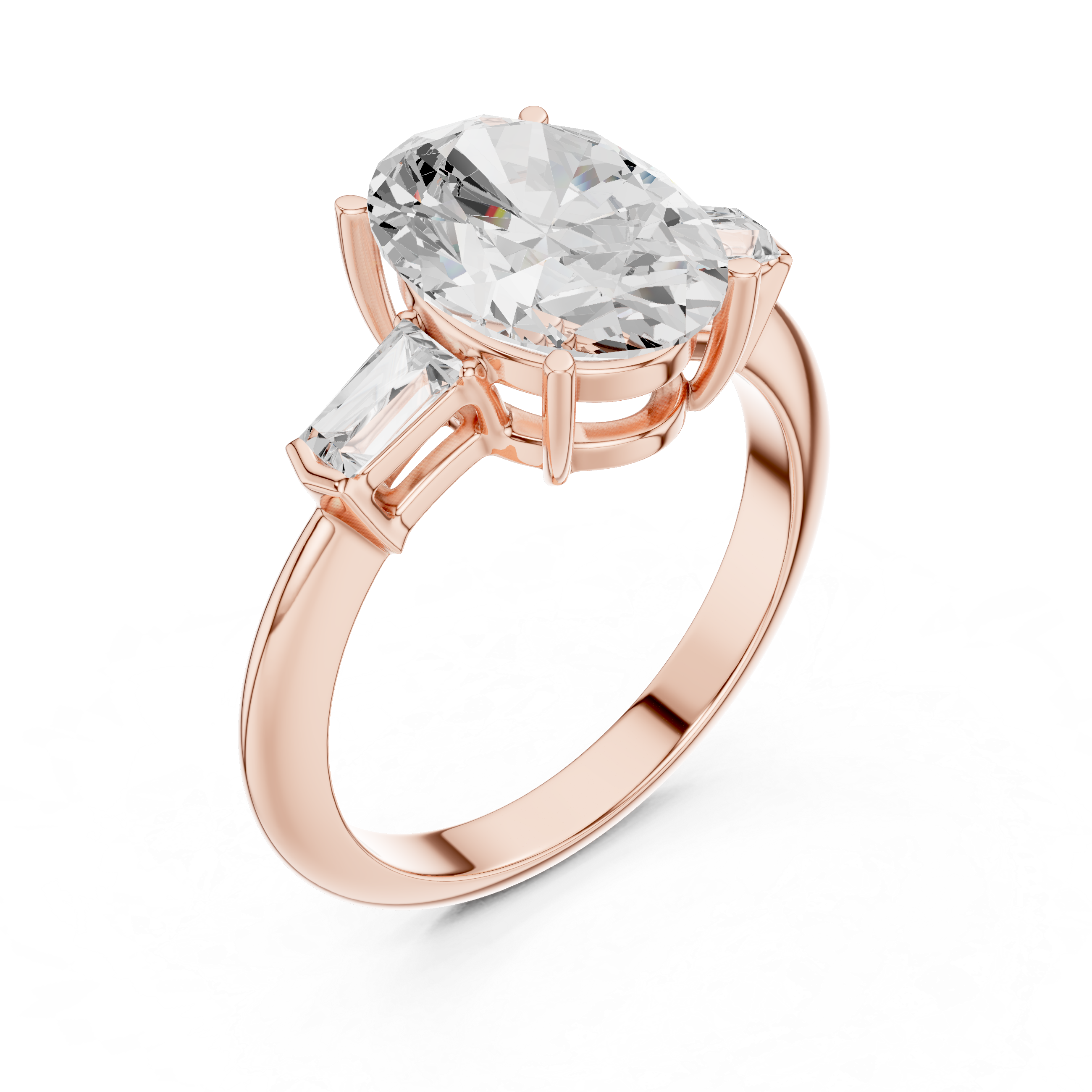 3.35 Carat Oval Cut Lab-Grown Diamond Solitaire Ring in 14K / 18K Gold , VVS1 Clarity – SGL Certified