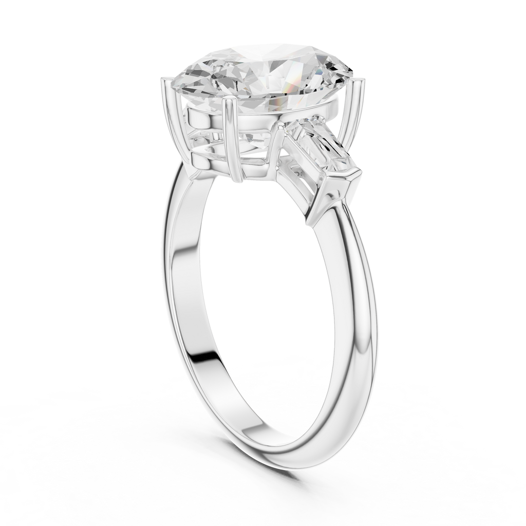 3.35 Carat Oval Cut Lab-Grown Diamond Solitaire Ring in 14K / 18K Gold , VVS1 Clarity – SGL Certified