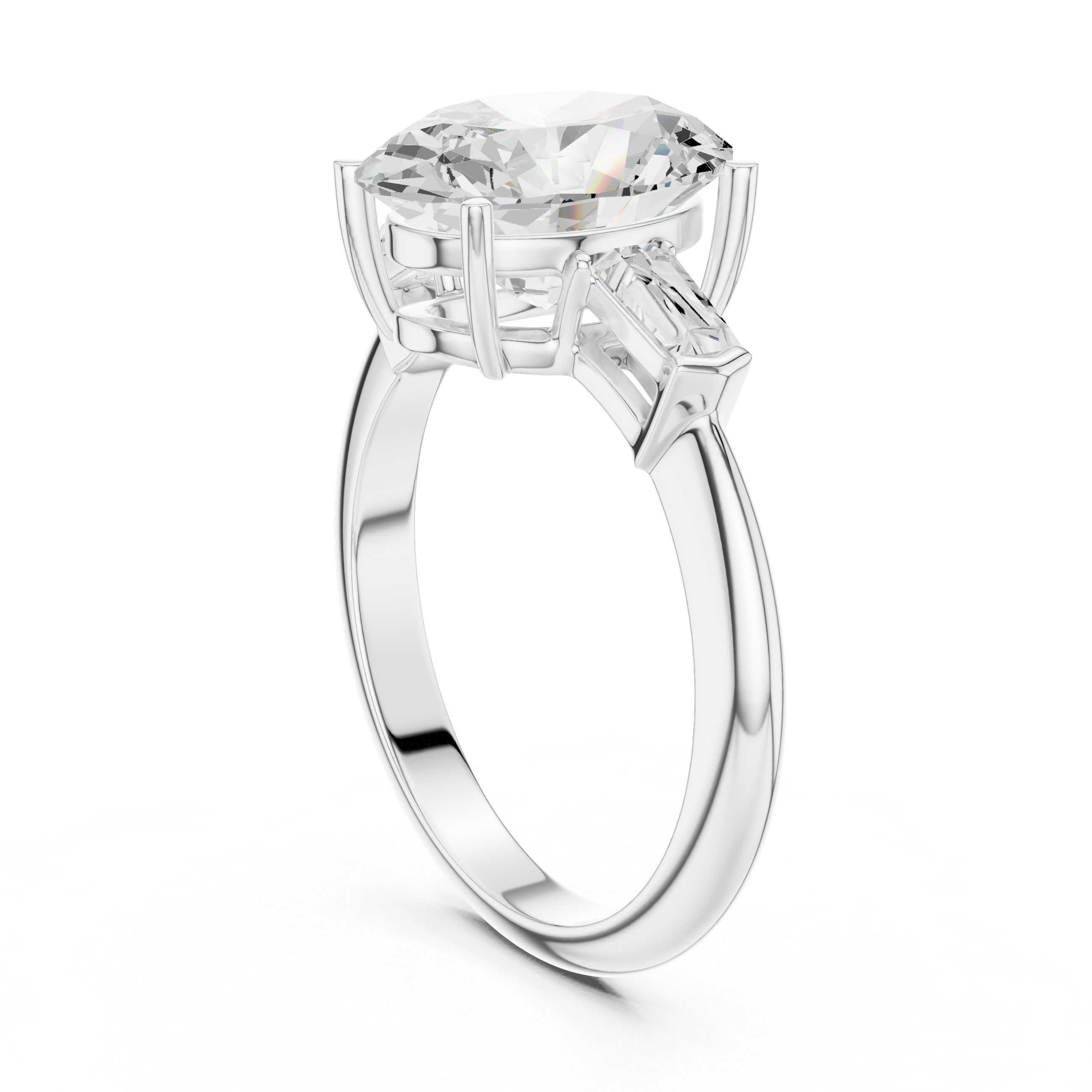 3.35 Carat Oval Cut Lab-Grown Diamond Solitaire Ring in 14K / 18K Gold , VVS1 Clarity – SGL Certified