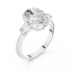 3.35 Carat Oval Cut Lab-Grown Diamond Solitaire Ring in 14K / 18K Gold , VVS1 Clarity – SGL Certified