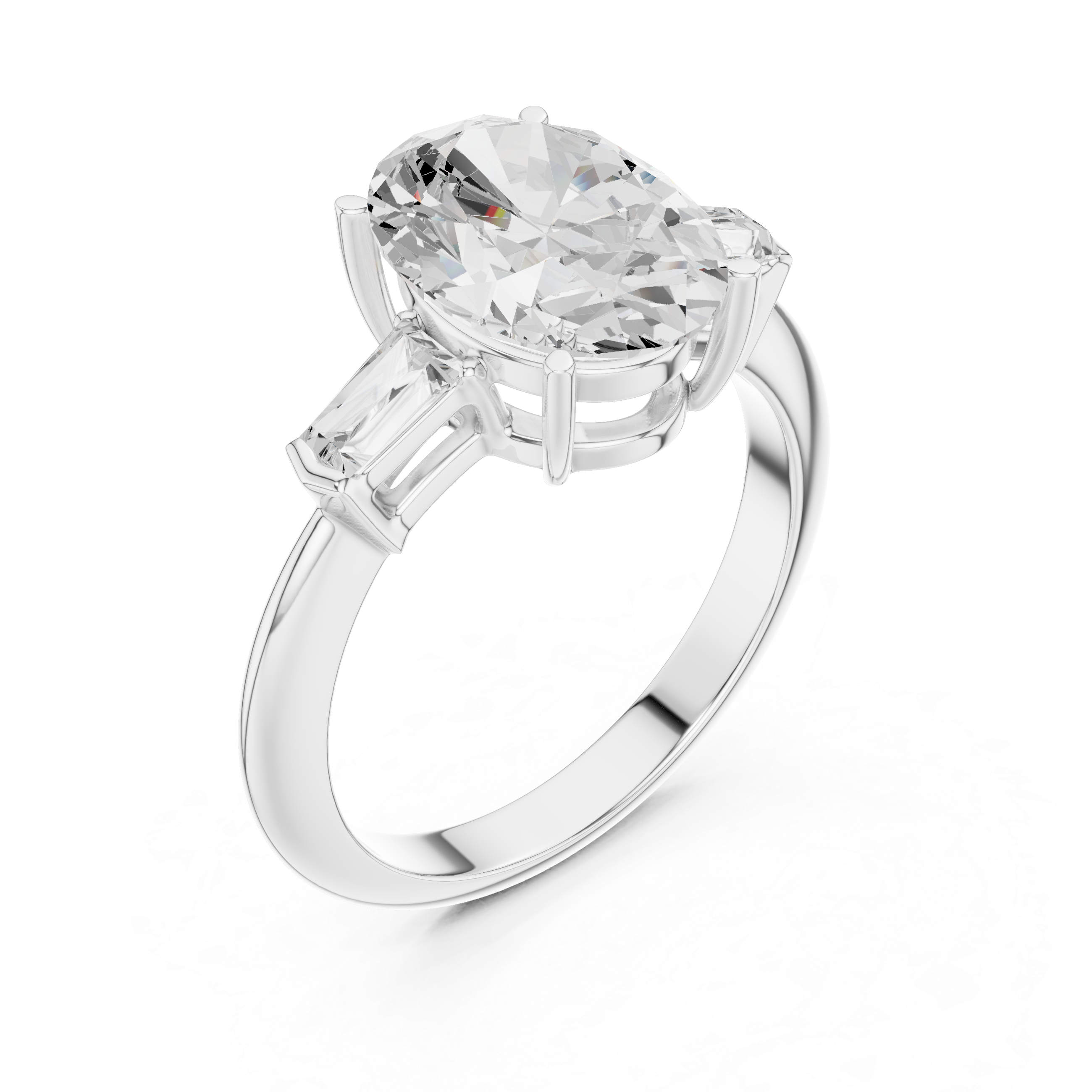 3.35 Carat Oval Cut Lab-Grown Diamond Solitaire Ring in 14K / 18K Gold , VVS1 Clarity – SGL Certified