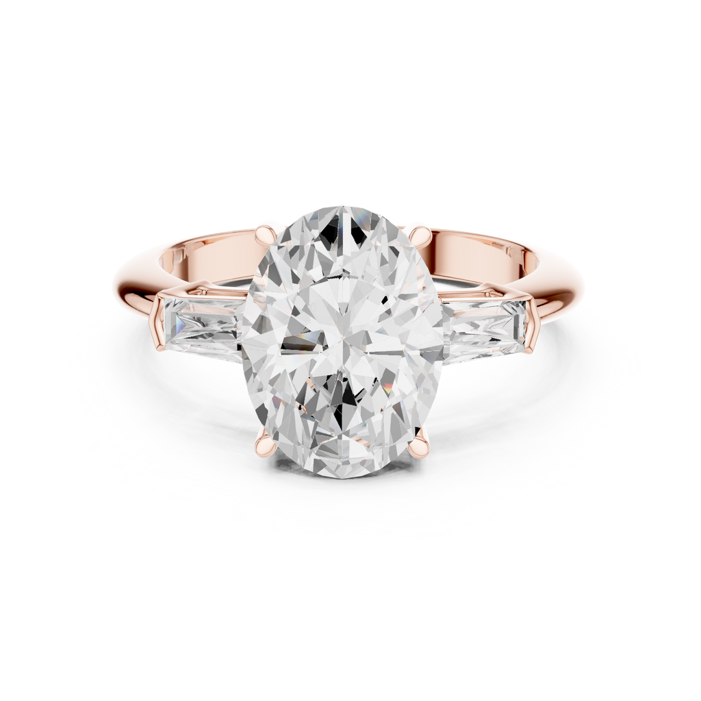 3.35 Carat Oval Cut Lab-Grown Diamond Solitaire Ring in 14K / 18K Gold , VVS1 Clarity – SGL Certified