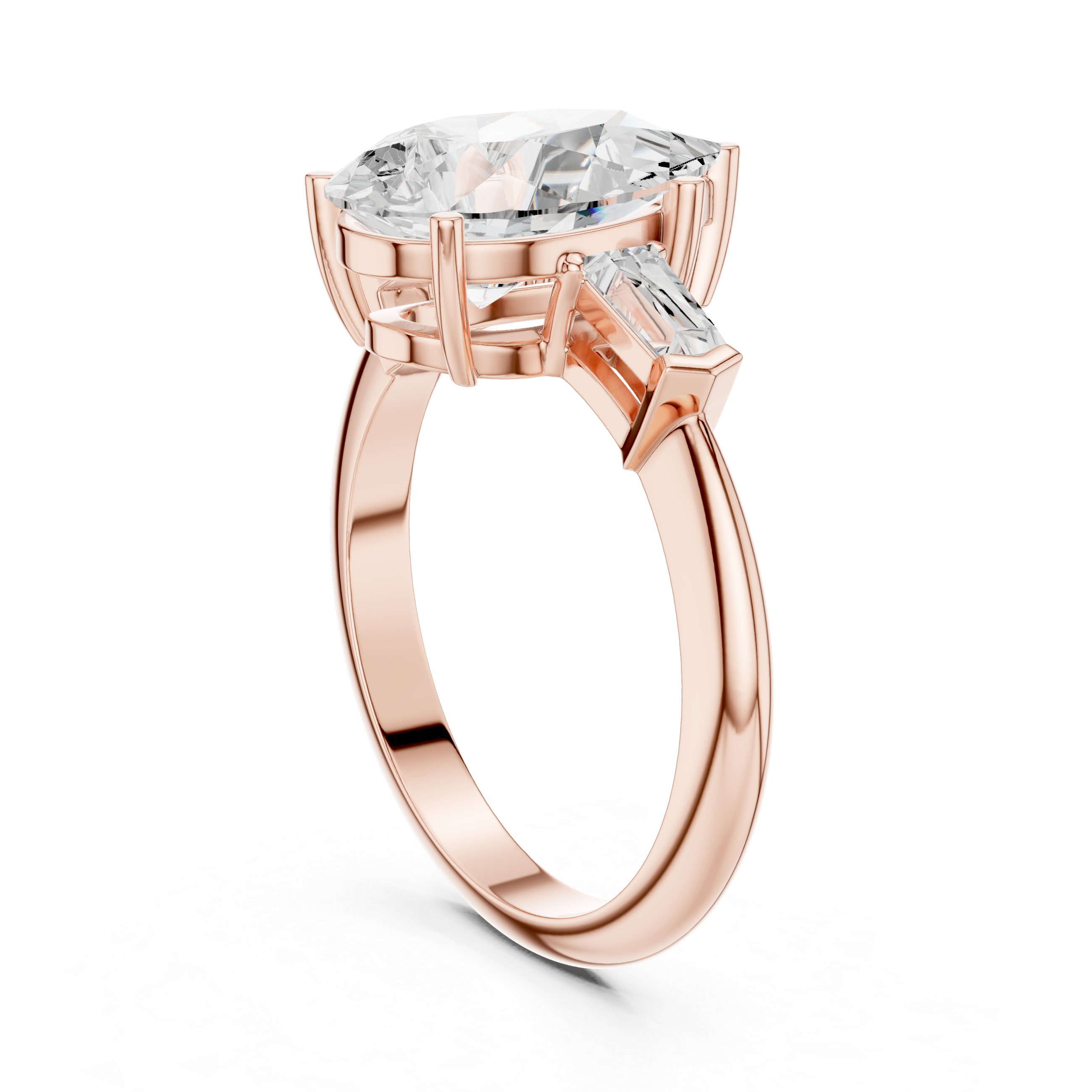 3.35 Carat Pear Cut Lab-Grown Diamond Solitaire Ring in 14K / 18K Gold , VVS1 Clarity – SGL Certified