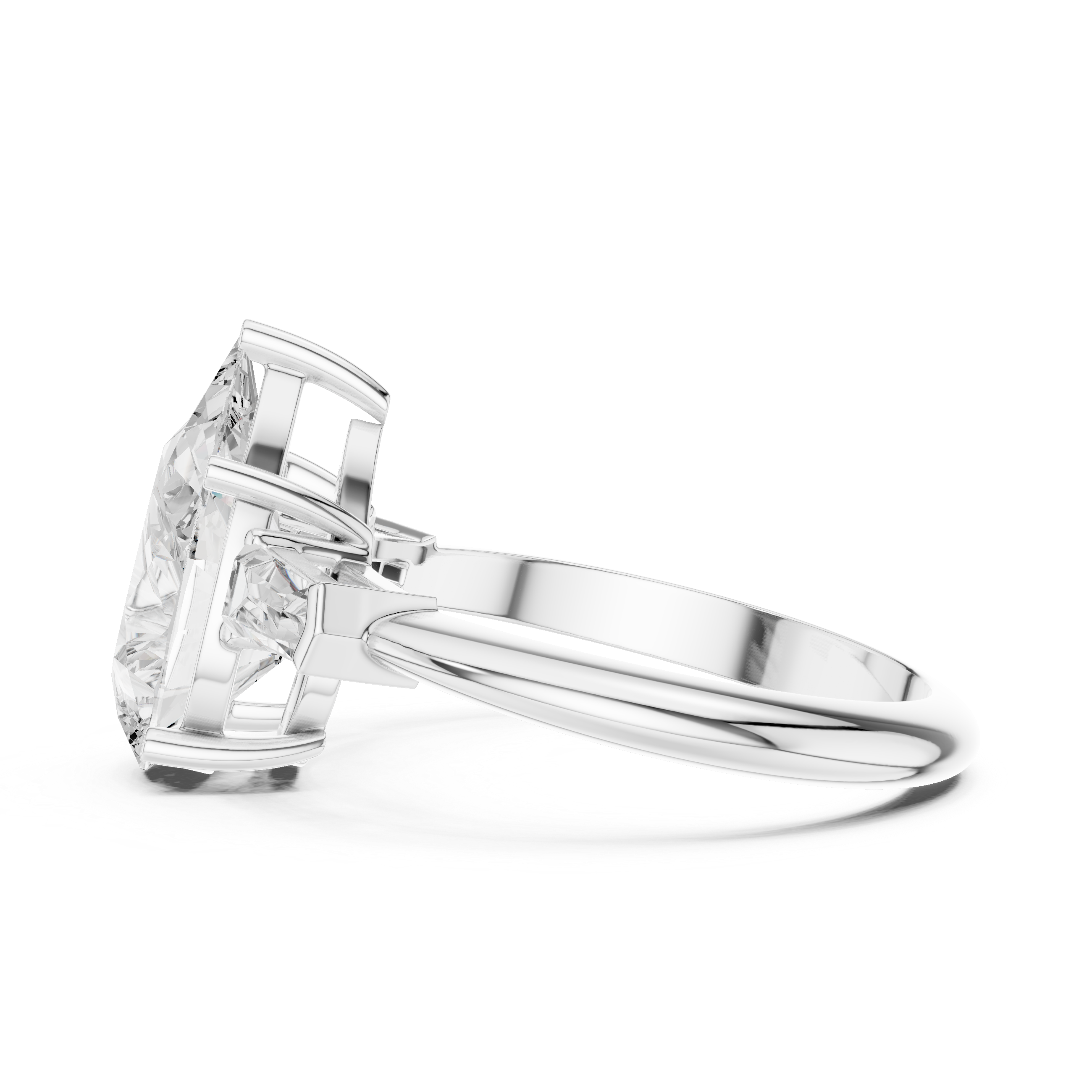 3.35 Carat Pear Cut Lab-Grown Diamond Solitaire Ring in 14K / 18K Gold , VVS1 Clarity – SGL Certified