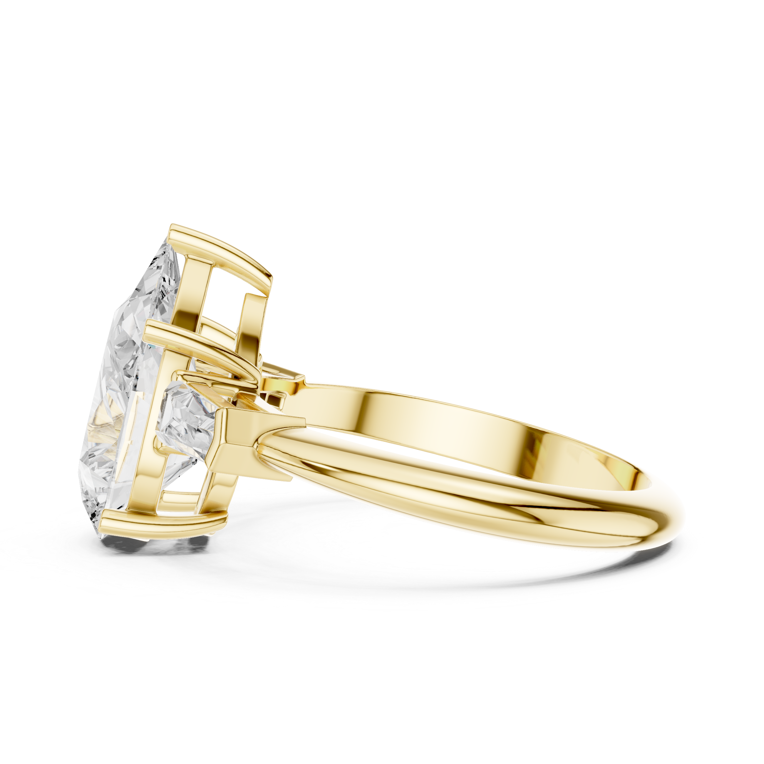 3.35 Carat Pear Cut Lab-Grown Diamond Solitaire Ring in 14K / 18K Gold , VVS1 Clarity – SGL Certified