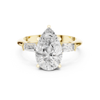 3.35 Carat Pear Cut Lab-Grown Diamond Solitaire Ring in 14K / 18K Gold , VVS1 Clarity – SGL Certified