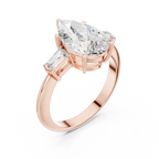 3.35 Carat Pear Cut Lab-Grown Diamond Solitaire Ring in 14K / 18K Gold , VVS1 Clarity – SGL Certified