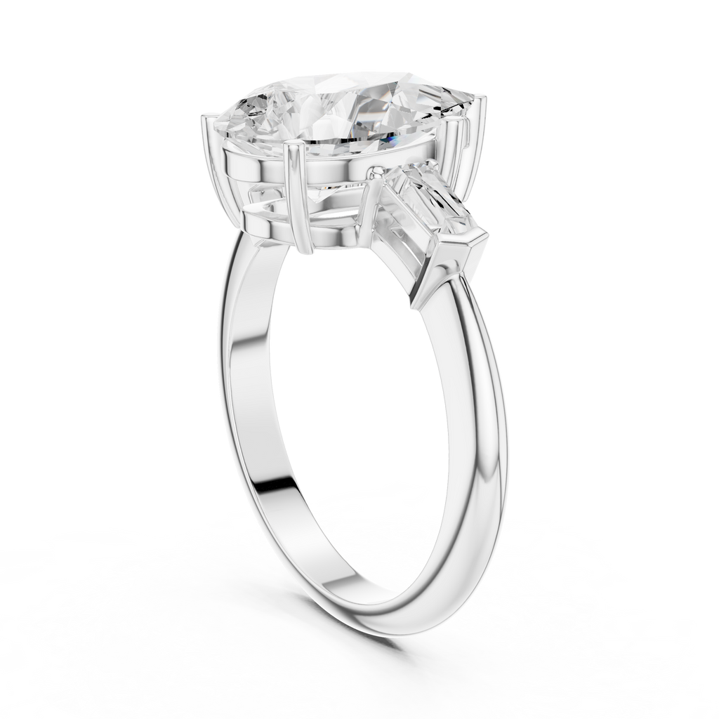 3.35 Carat Pear Cut Lab-Grown Diamond Solitaire Ring in 14K / 18K Gold , VVS1 Clarity – SGL Certified
