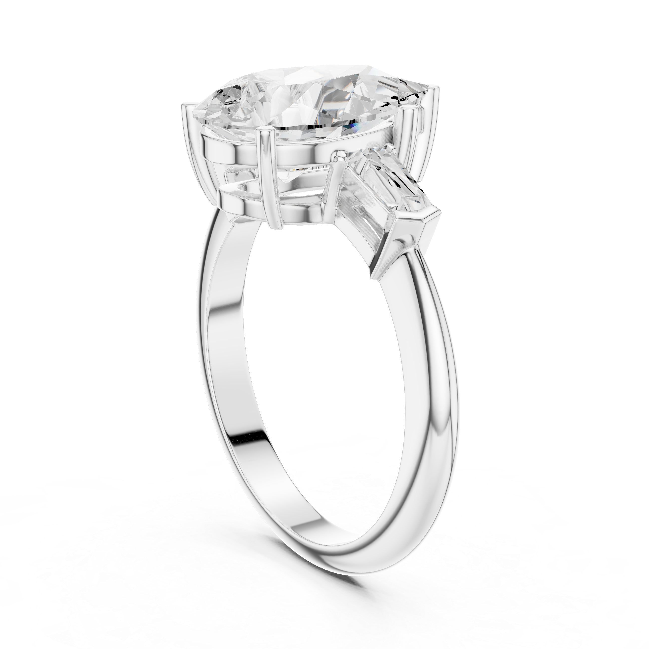 3.35 Carat Pear Cut Lab-Grown Diamond Solitaire Ring in 14K / 18K Gold , VVS1 Clarity – SGL Certified
