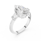 3.35 Carat Pear Cut Lab-Grown Diamond Solitaire Ring in 14K / 18K Gold , VVS1 Clarity – SGL Certified