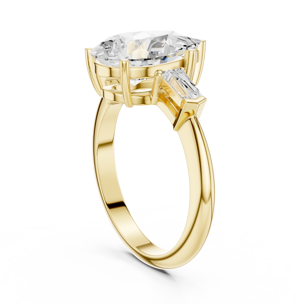 3.35 Carat Pear Cut Lab-Grown Diamond Solitaire Ring in 14K / 18K Gold , VVS1 Clarity – SGL Certified