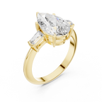 3.35 Carat Pear Cut Lab-Grown Diamond Solitaire Ring in 14K / 18K Gold , VVS1 Clarity – SGL Certified