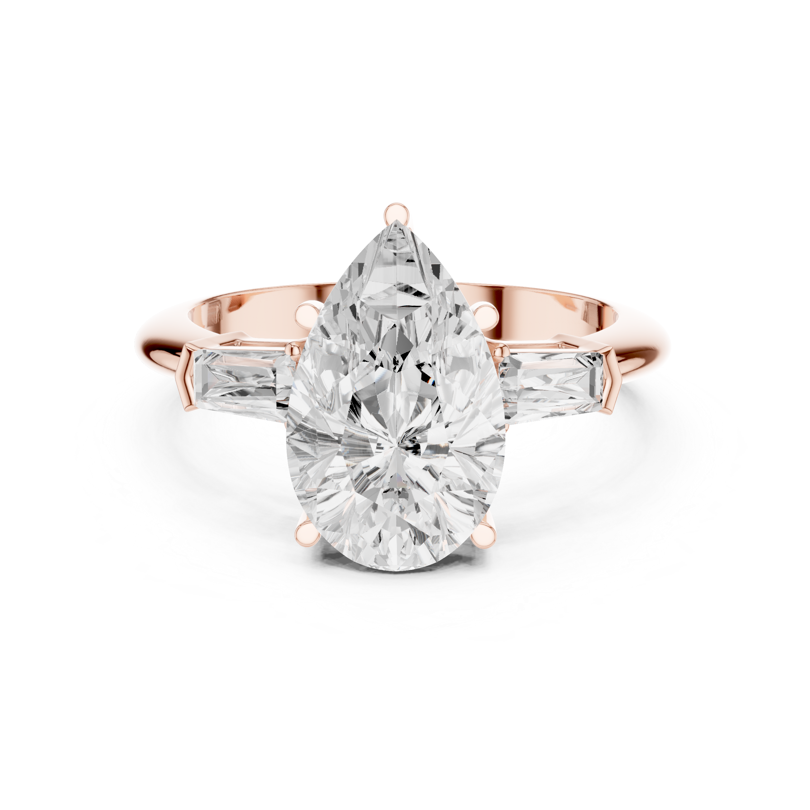 3.35 Carat Pear Cut Lab-Grown Diamond Solitaire Ring in 14K / 18K Gold , VVS1 Clarity – SGL Certified