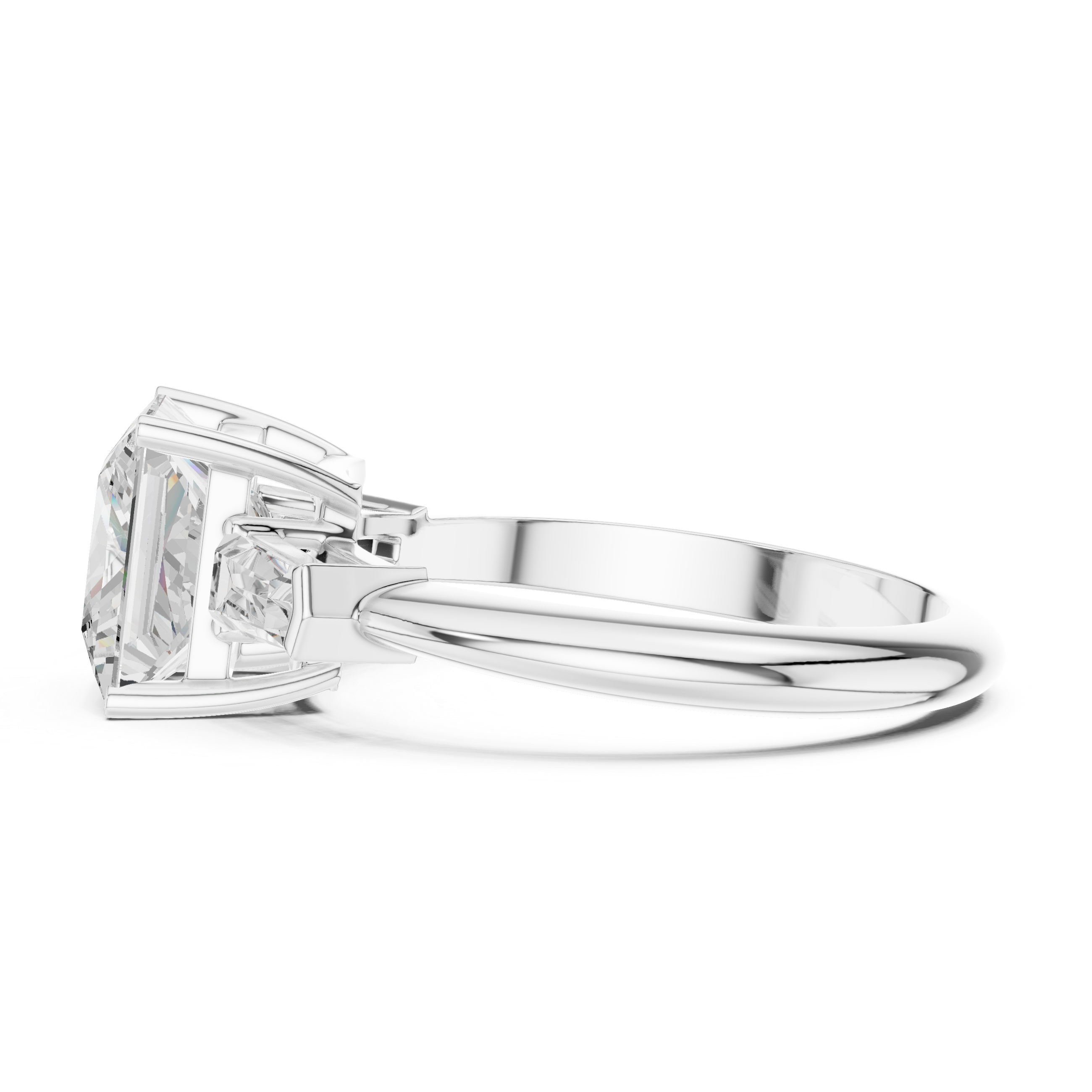3.35 Carat Princess Cut Lab-Grown Diamond Solitaire Ring in 14K / 18K Gold , VVS1 Clarity – SGL Certified