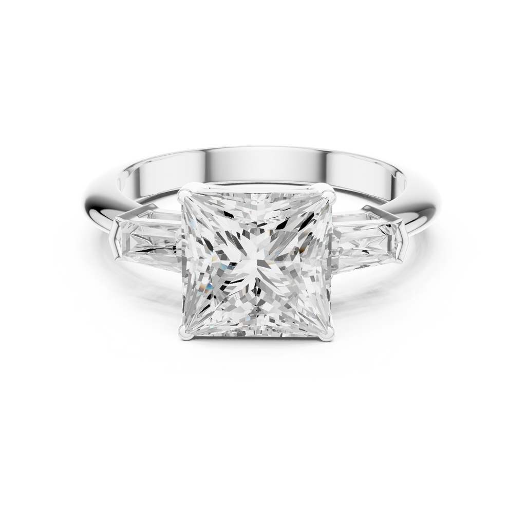 3.35 Carat Princess Cut Lab-Grown Diamond Solitaire Ring in 14K / 18K Gold , VVS1 Clarity – SGL Certified