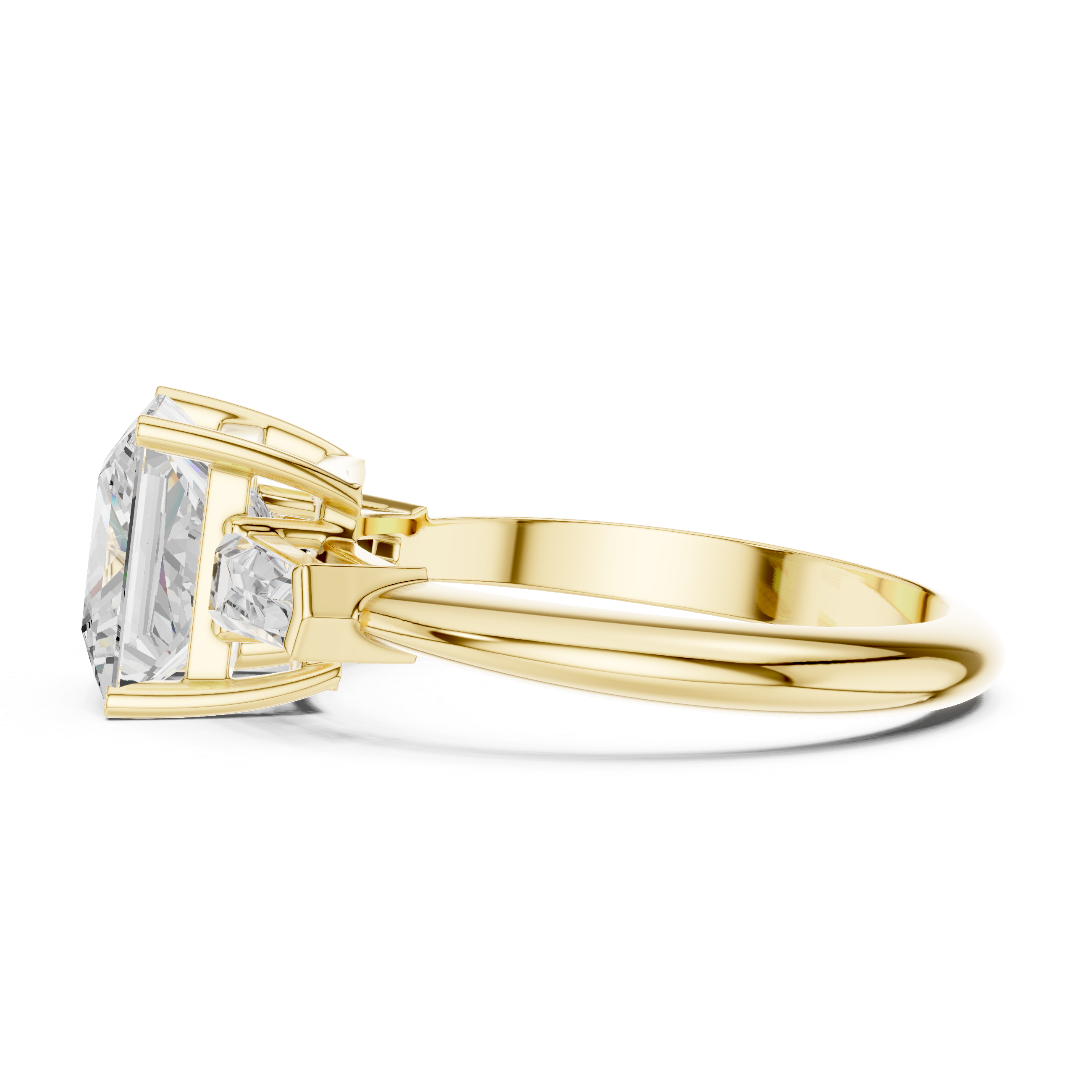 3.35 Carat Princess Cut Lab-Grown Diamond Solitaire Ring in 14K / 18K Gold , VVS1 Clarity – SGL Certified