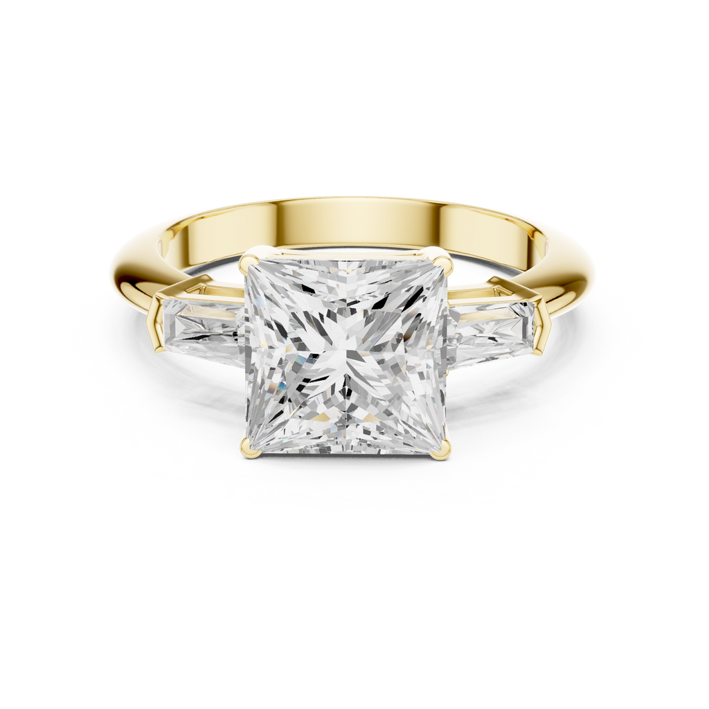 3.35 Carat Princess Cut Lab-Grown Diamond Solitaire Ring in 14K / 18K Gold , VVS1 Clarity – SGL Certified