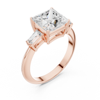 3.35 Carat Princess Cut Lab-Grown Diamond Solitaire Ring in 14K / 18K Gold , VVS1 Clarity – SGL Certified