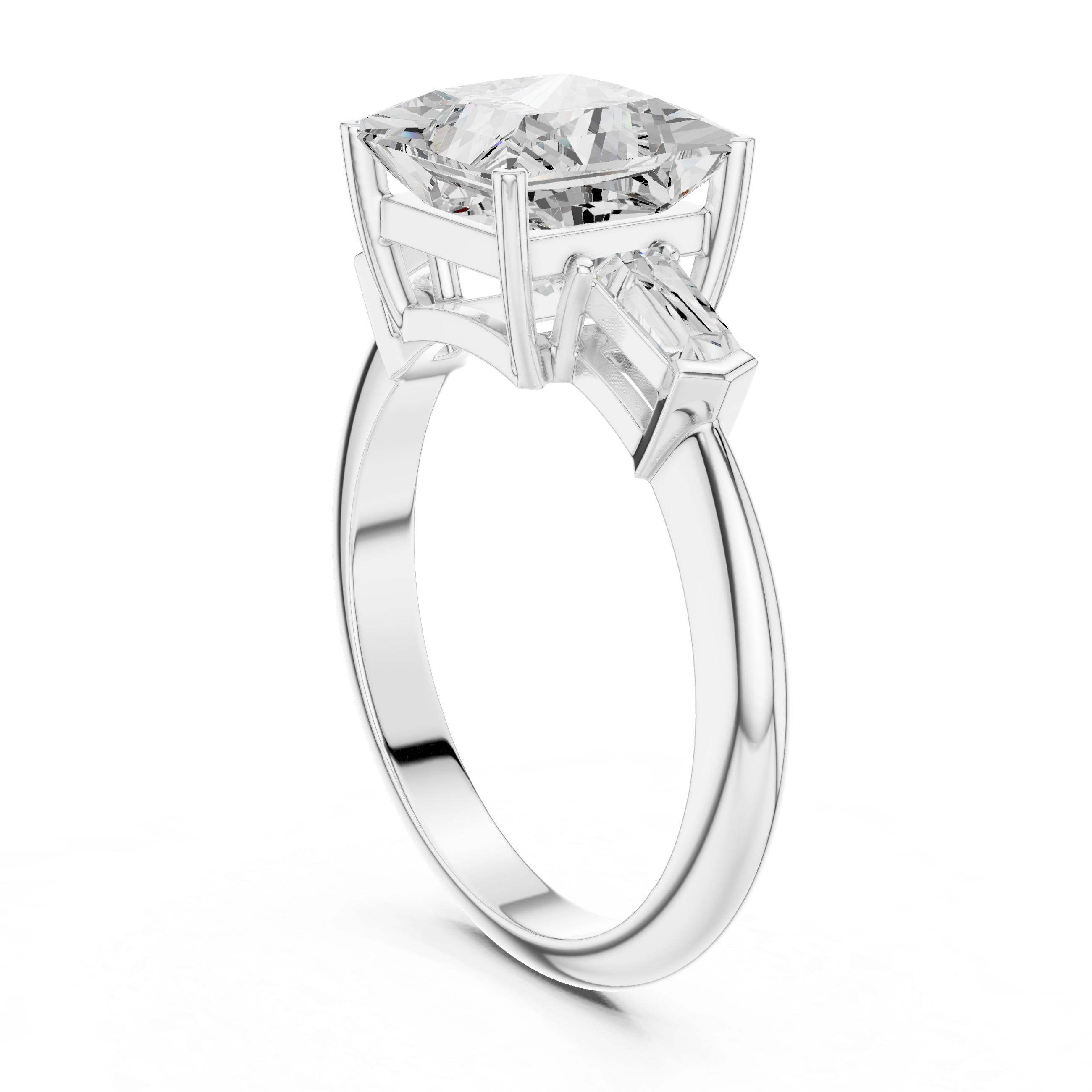 3.35 Carat Princess Cut Lab-Grown Diamond Solitaire Ring in 14K / 18K Gold , VVS1 Clarity – SGL Certified