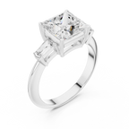 3.35 Carat Princess Cut Lab-Grown Diamond Solitaire Ring in 14K / 18K Gold , VVS1 Clarity – SGL Certified