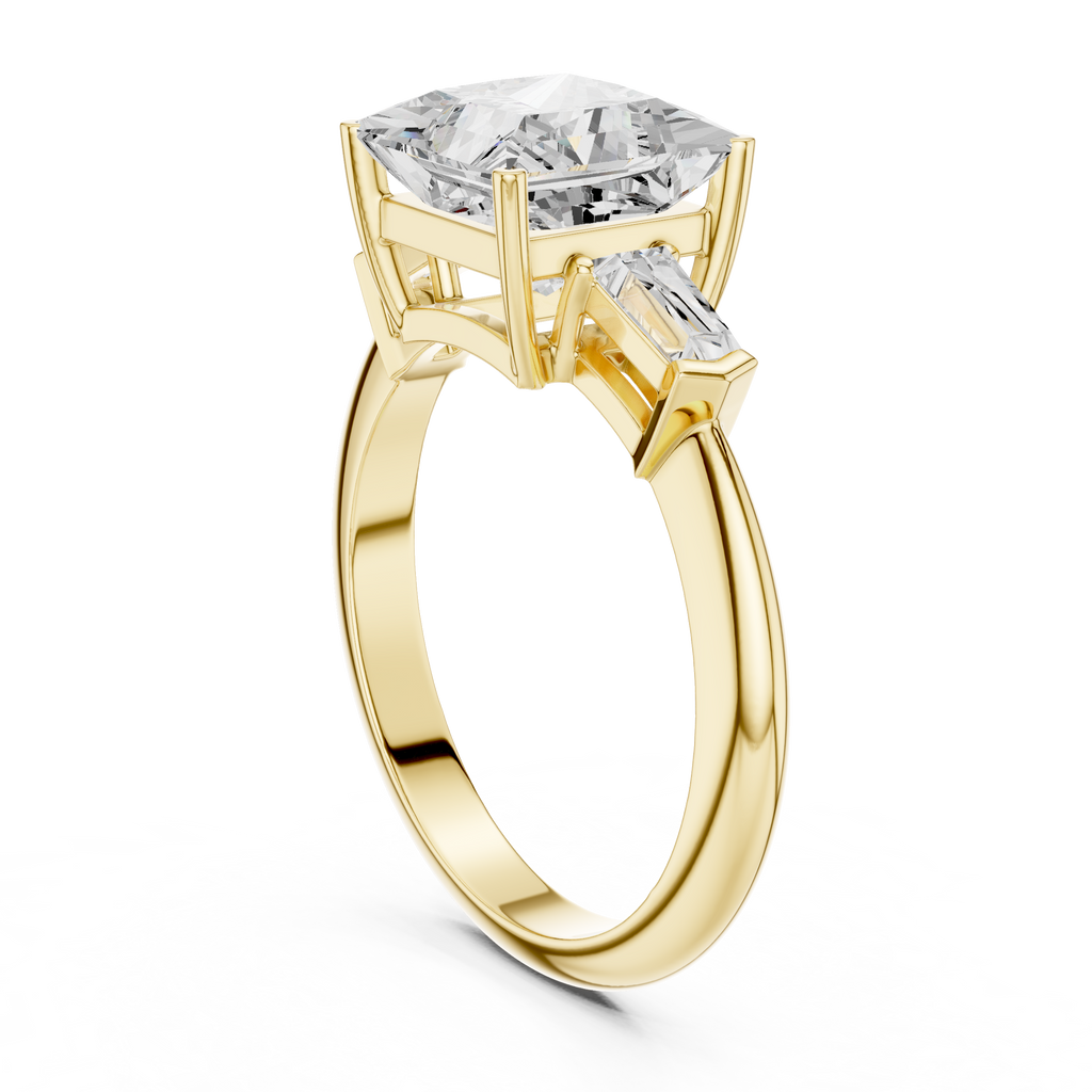 3.35 Carat Princess Cut Lab-Grown Diamond Solitaire Ring in 14K / 18K Gold , VVS1 Clarity – SGL Certified