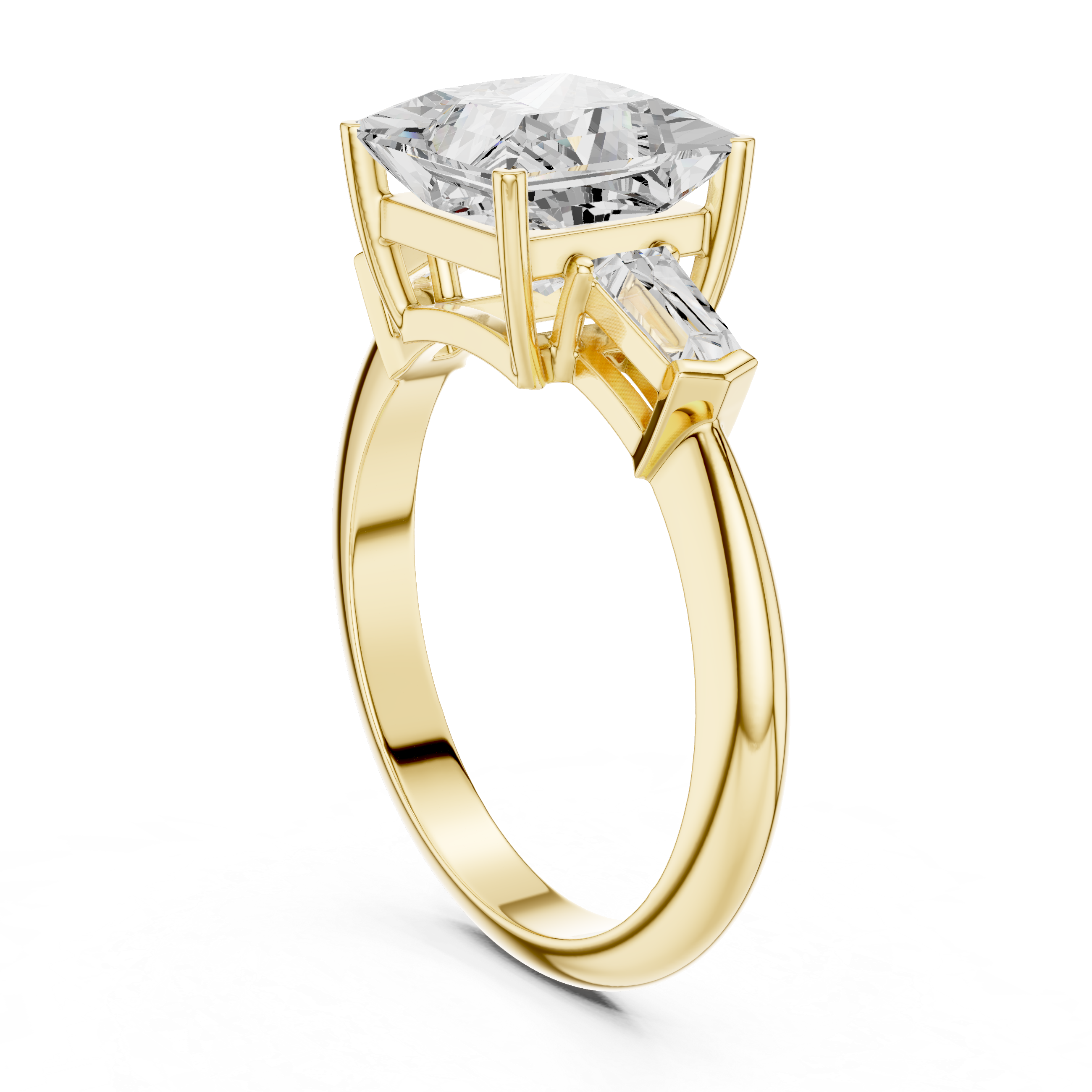 3.35 Carat Princess Cut Lab-Grown Diamond Solitaire Ring in 14K / 18K Gold , VVS1 Clarity – SGL Certified