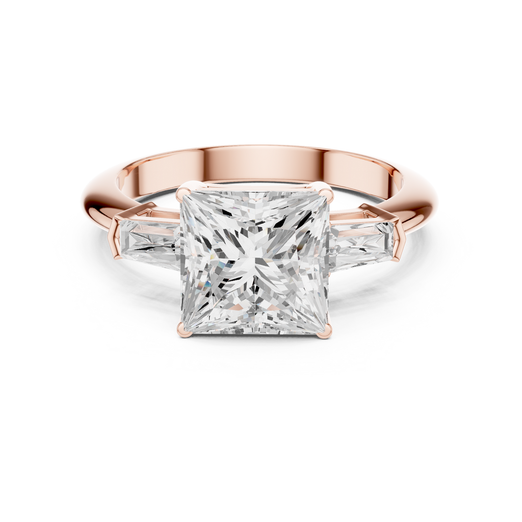 3.35 Carat Princess Cut Lab-Grown Diamond Solitaire Ring in 14K / 18K Gold , VVS1 Clarity – SGL Certified