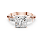 3.35 Carat Princess Cut Lab-Grown Diamond Solitaire Ring in 14K / 18K Gold , VVS1 Clarity – SGL Certified