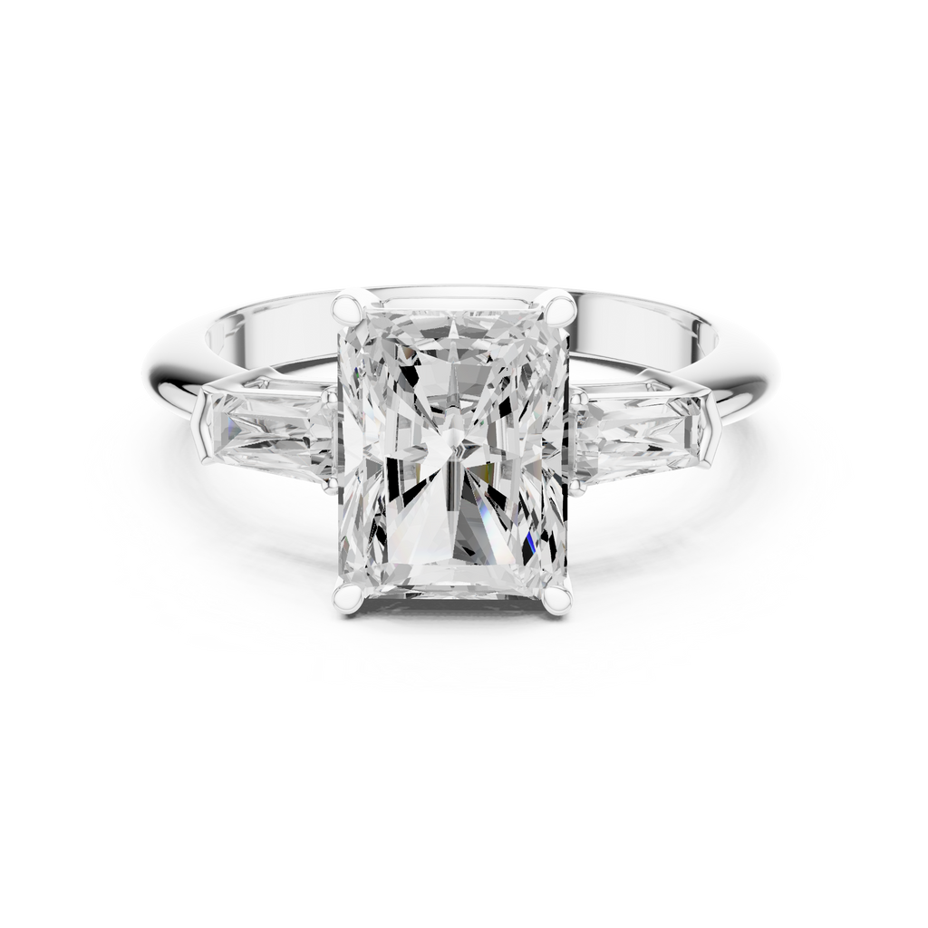 3.35 Carat Radiant Cut Lab-Grown Diamond Solitaire Ring in 14K / 18K Gold , VVS1 Clarity – SGL Certified