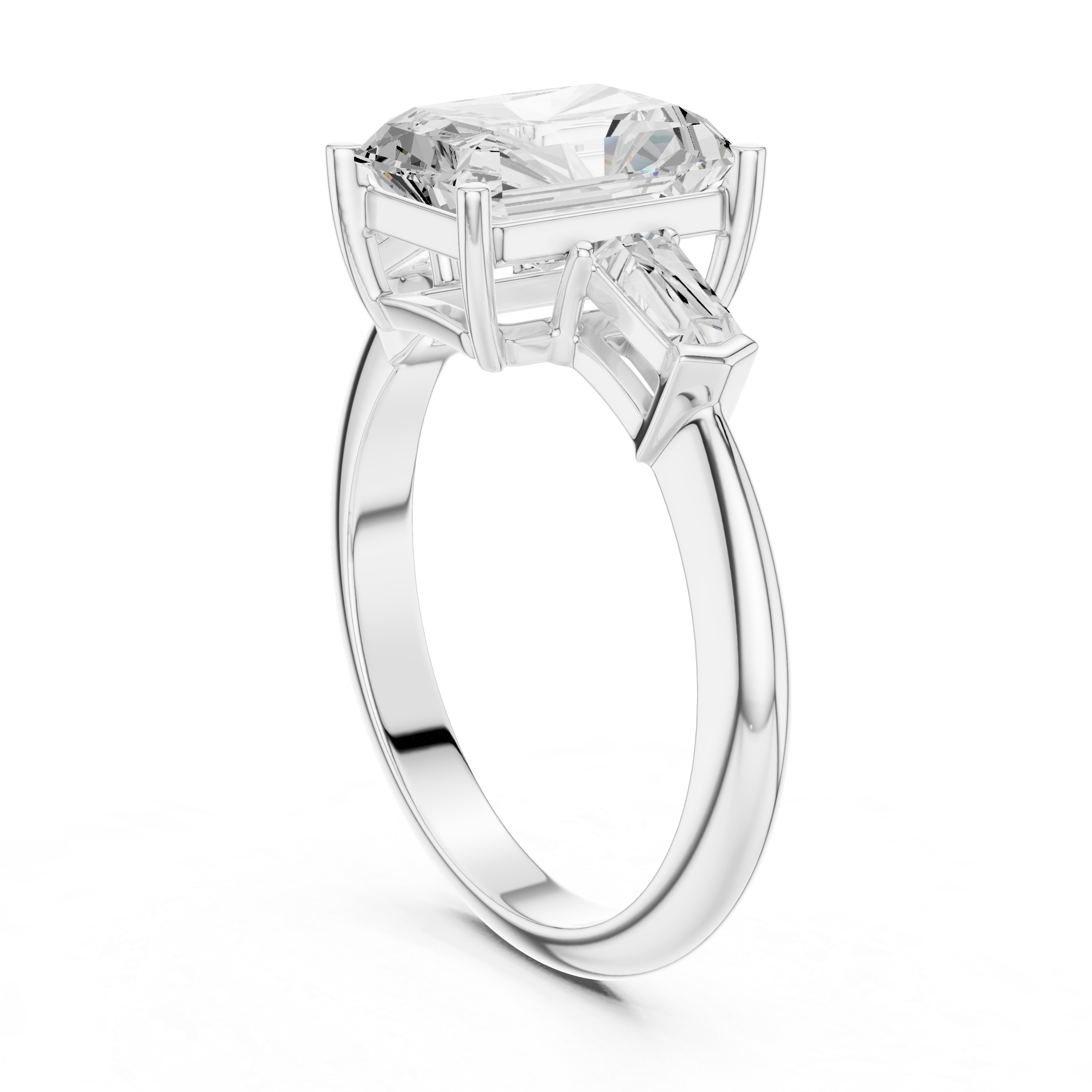 3.35 Carat Radiant Cut Lab-Grown Diamond Solitaire Ring in 14K / 18K Gold , VVS1 Clarity – SGL Certified