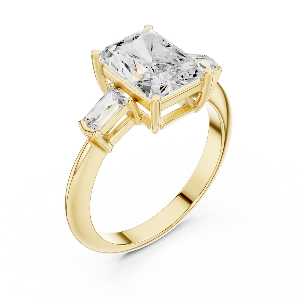 3.35 Carat Radiant Cut Lab-Grown Diamond Solitaire Ring in 14K / 18K Gold , VVS1 Clarity – SGL Certified