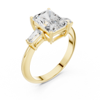 3.35 Carat Radiant Cut Lab-Grown Diamond Solitaire Ring in 14K / 18K Gold , VVS1 Clarity – SGL Certified